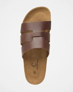 Triple Strap Low Wedge Mules 12 Triple Strap Low Wedge Mules -Celtic And Cos 195610