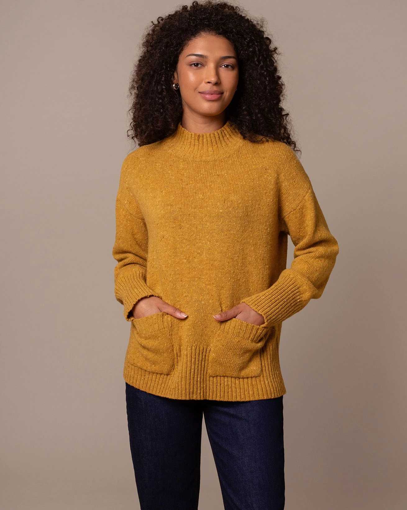 Flecked Patch Pocket Sweater 2 Flecked Patch Pocket Sweater - Image 2