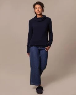 Supersoft Slouchy Cowl Neck Sweater -Celtic And Cos 196705