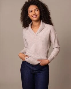 Lambswool Shawl Collar Sweater