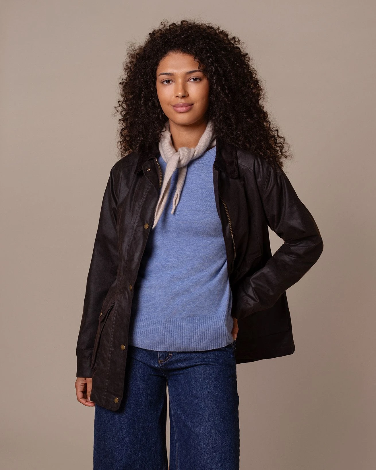 Waxed Cotton Zip Through Jacket 2 Waxed Cotton Zip Through Jacket - Image 2