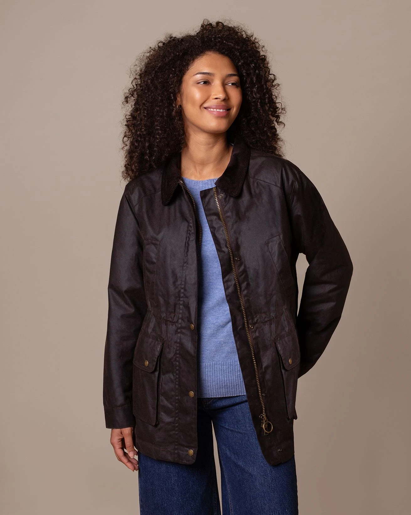 Waxed Cotton Zip Through Jacket 6 Waxed Cotton Zip Through Jacket - Image 6