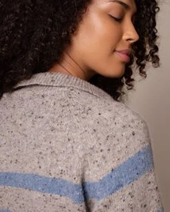 Donegal Striped Polo Sweater -Celtic And Cos 196987