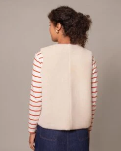 Raw Edge Reversible Shearling Vest -Celtic And Cos 197072