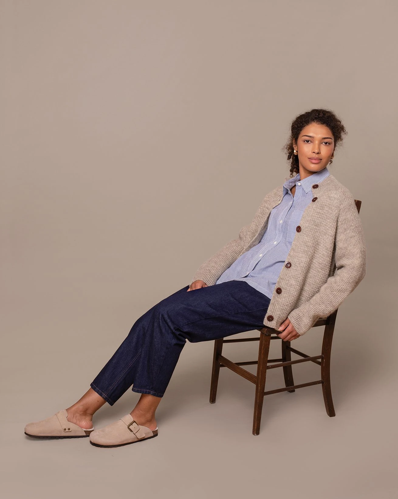 British Wool Moss Stitch Cardigan 5 British Wool Moss Stitch Cardigan - Image 5