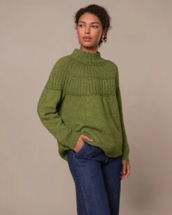 Textured Yoke Sweater -Celtic And Cos 197165