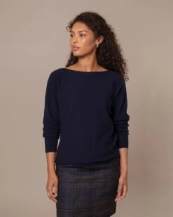 Supersoft Slash Neck Sweater -Celtic And Cos 197323