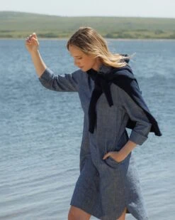 Textured Knee Length Dress