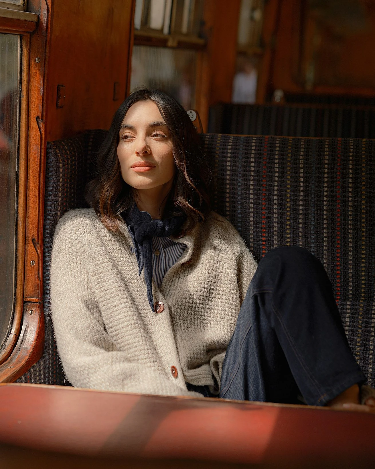 British Wool Moss Stitch Cardigan 1 British Wool Moss Stitch Cardigan