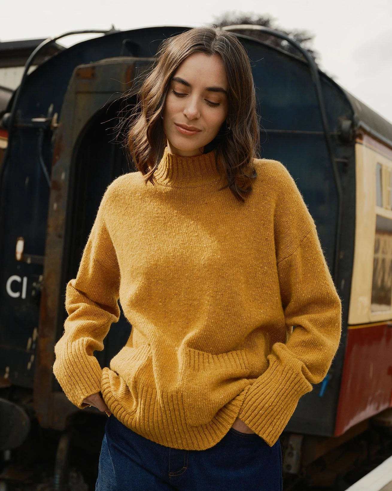 Flecked Patch Pocket Sweater 1 Flecked Patch Pocket Sweater