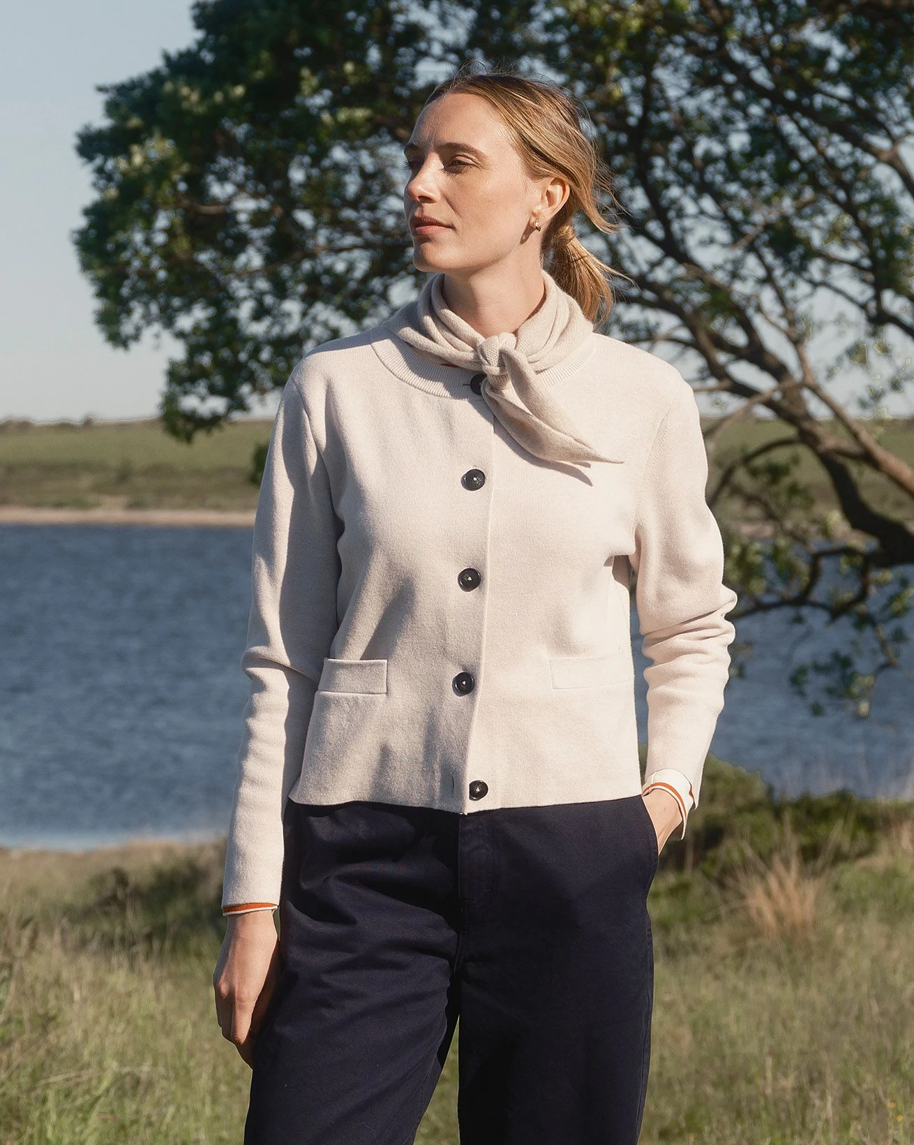 Organic Cotton Boxy Cardigan 1 Organic Cotton Boxy Cardigan