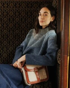 Faded Funnel Neck Sweater