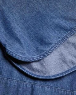 Easy Denim Half Placket Shirt -Celtic And Cos 197797