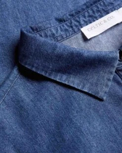 Easy Denim Half Placket Shirt -Celtic And Cos 197799