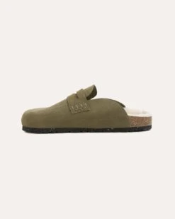 Shearling Lined Penny Loafer Clogs -Celtic And Cos 197850