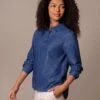 Easy Denim Half Placket Shirt