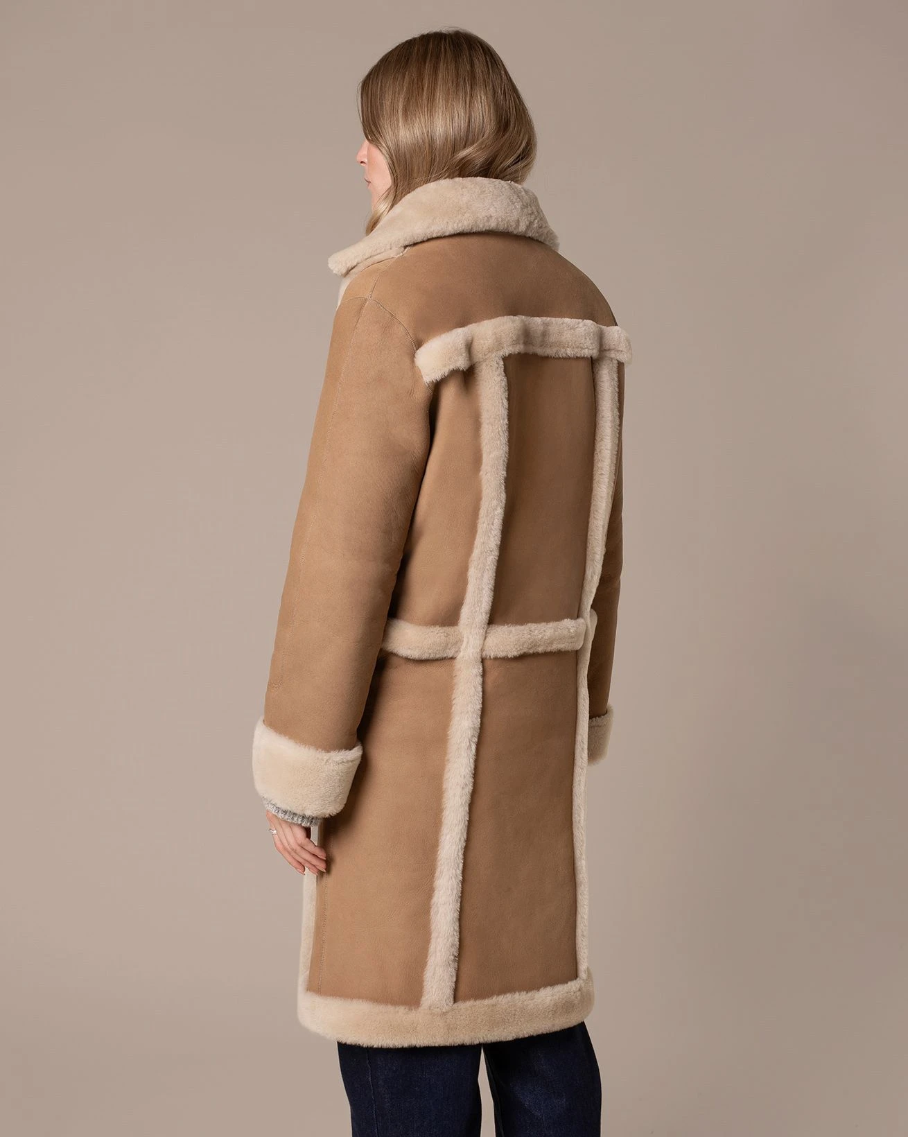 Exposed Wool Detail Coat 6 Exposed Wool Detail Coat - Image 6