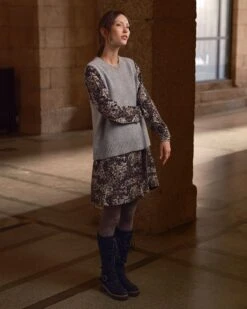 Pleat Detail Knee Length Dress -Celtic And Cos 203925