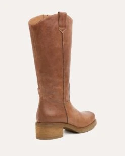 Tall Tab Detail Leather Boots 10 Tall Tab Detail Leather Boots -Celtic And Cos 204203