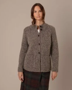 Donegal Funnel Neck Cardigan -Celtic And Cos 204627