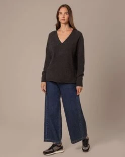 Supersoft Slouch V Neck Sweater -Celtic And Cos 204632