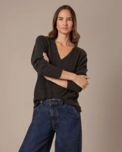 Supersoft Slouch V Neck Sweater -Celtic And Cos 204637