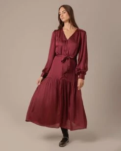 V Neck Tiered Maxi Dress -Celtic And Cos 204715