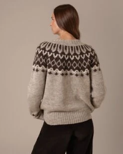 British Wool Chevron Yoke Cardigan -Celtic And Cos 204756