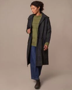 Waxed Cotton Trench Coat -Celtic And Cos 204953