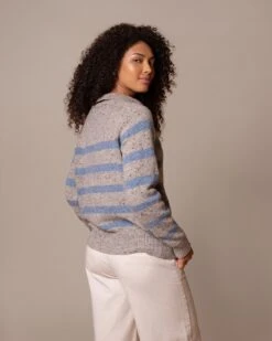 Donegal Striped Polo Sweater -Celtic And Cos 204962