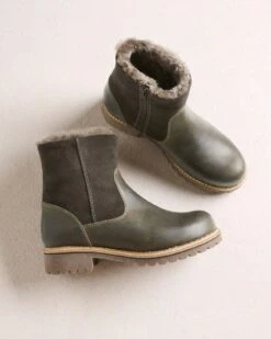 Waterproof Shearling Lined Ankle Boots
