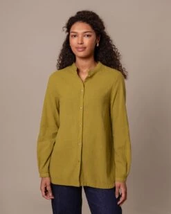 Textured Pleat Back Shirt