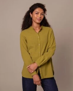 Textured Pleat Back Shirt -Celtic And Cos 205001