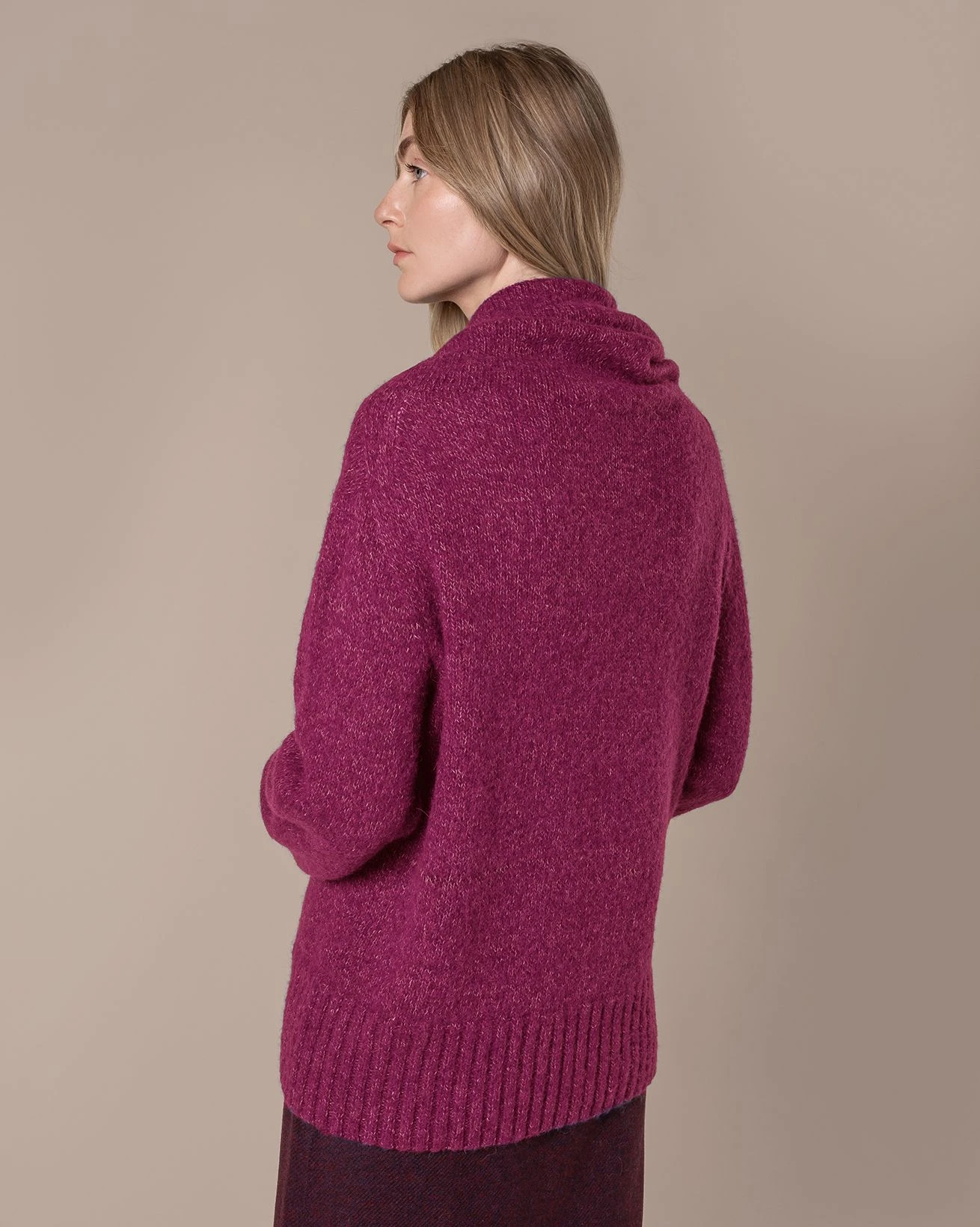 Alpaca / Silk Blend Cowl Neck Sweater 3 Alpaca / Silk Blend Cowl Neck Sweater - Image 3