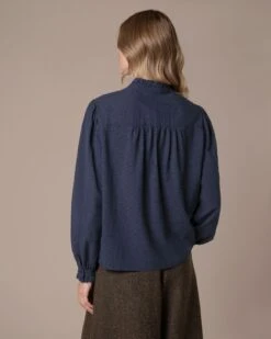 Textured Frill Collar Blouse -Celtic And Cos 205926