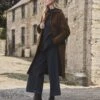 Shearling Collared Long Coat
