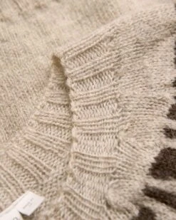 British Wool Chevron Yoke Cardigan -Celtic And Cos 206678