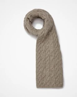 Aran Cable Pull Through Scarf