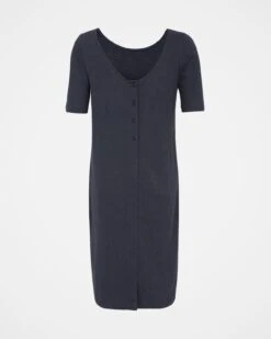 Linen Blend Knee Length Dress 8 Linen Blend Knee Length Dress -Celtic And Cos 92197
