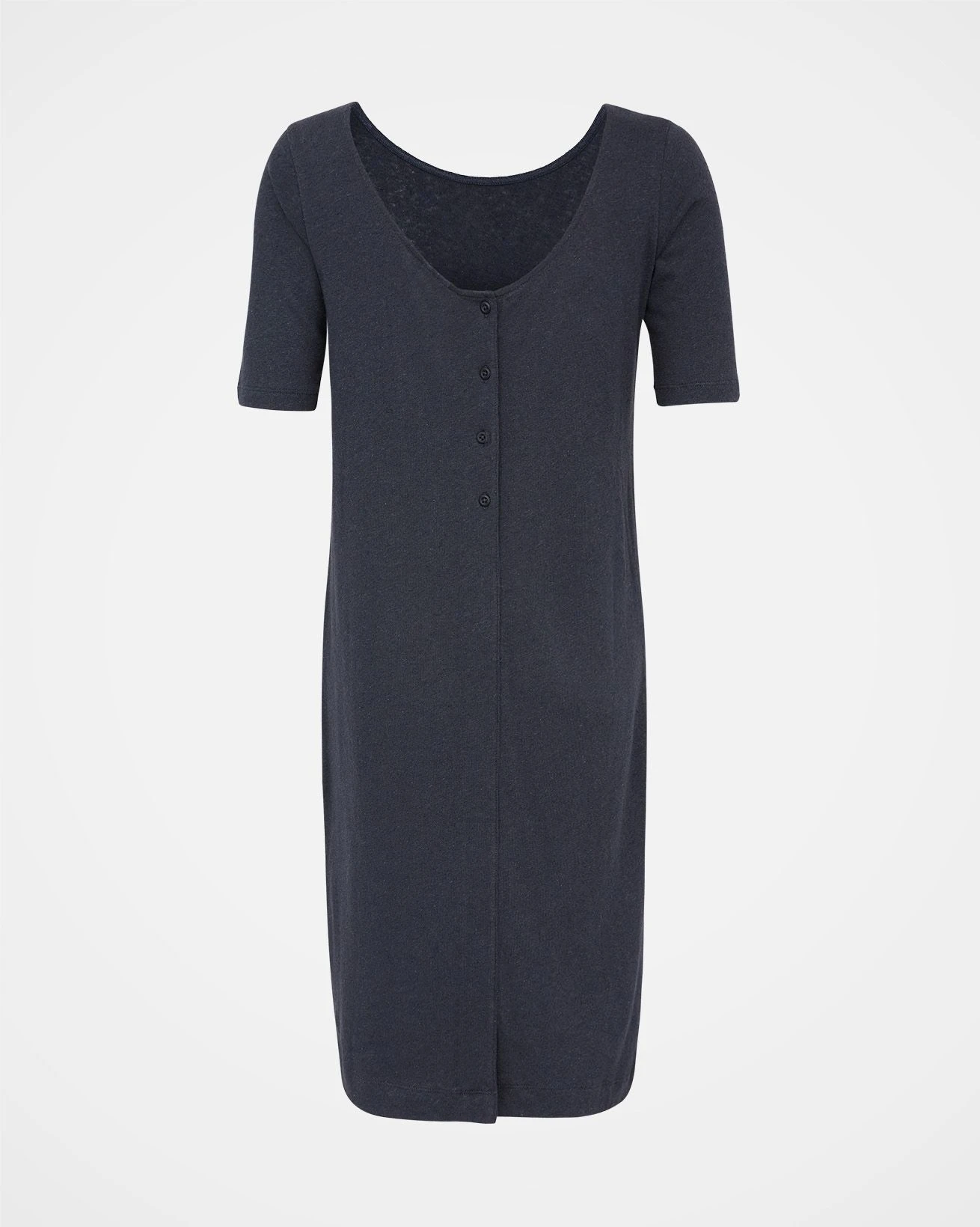 Linen Blend Knee Length Dress 4 Linen Blend Knee Length Dress - Image 4