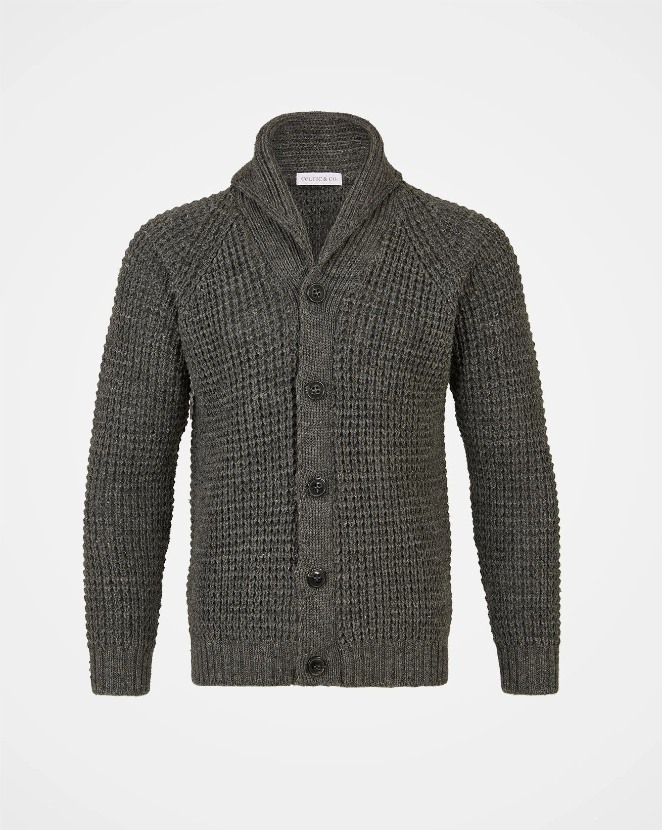 Men's Waffle Stitch Cardigan 3 Men's Waffle Stitch Cardigan - Image 3